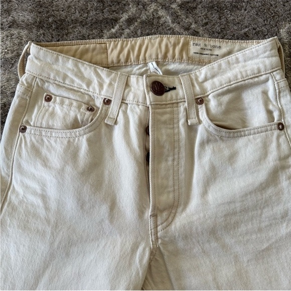 Rag & Bone Maya High-Rise Cropped Flare Ecru 23 - Picture 3 of 13
